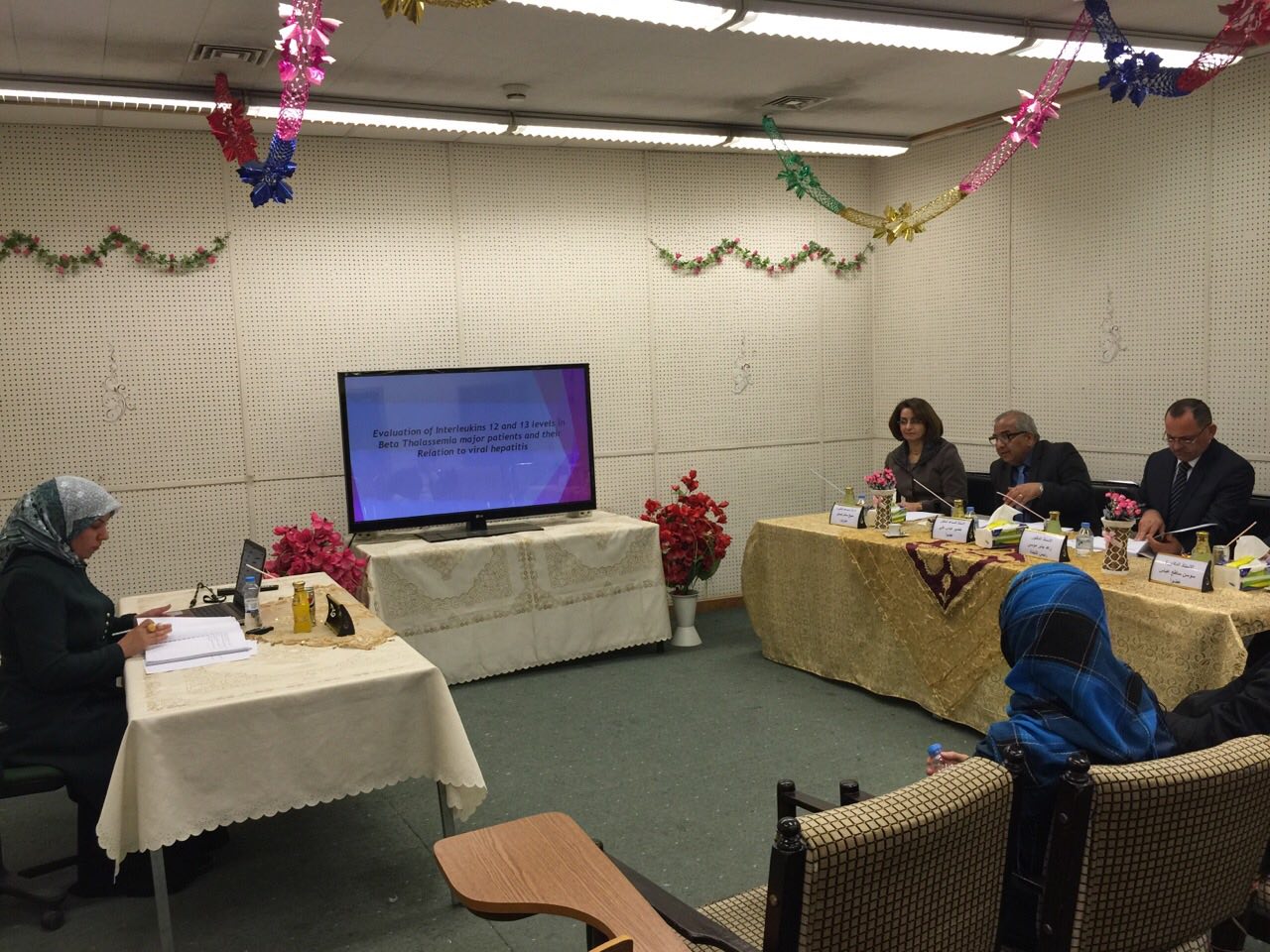 مناقشة بحث طالبة الماجستير علم الامراض-امراض الدم (د.هبة حامد)