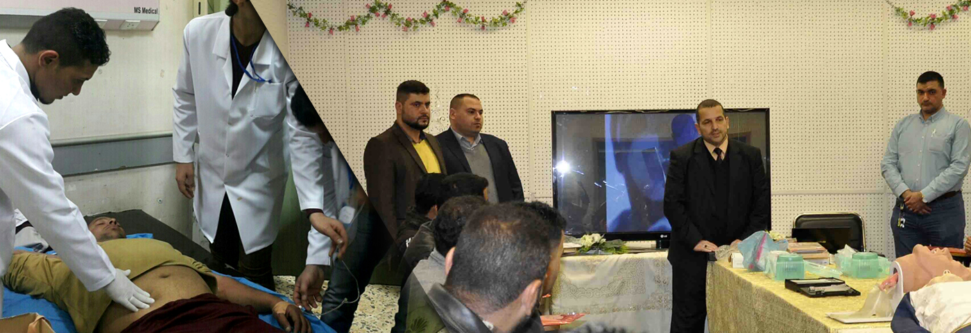 كلية الطب تقيم دورة لمسعفي امرية طبابة الحشد الشعبي ... وحدة الاعلام 