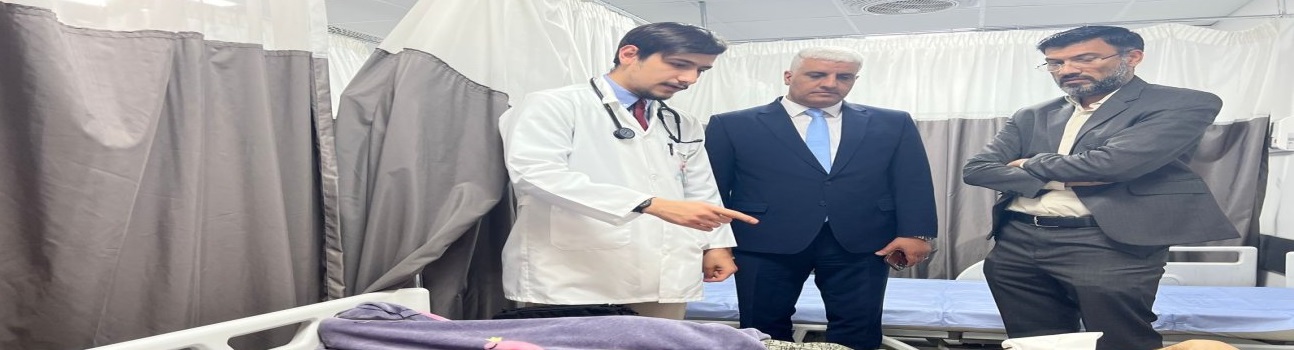 جولة تفقدية للسيد العميد للامتحانات النهائية السريرية 