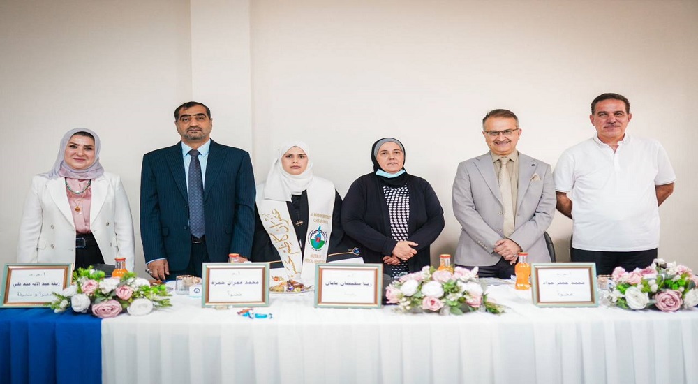 مناقشة طالبة الماجستير (غفران كاظم حسن) في فرع الكيمياء والكيمياء الحياتية/كيمياء حياتية طبية