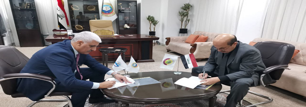 توقيع مذكرة تفاهم بين جامعة النهرين-كلية الطب وجامعة واسط-كلية الطب