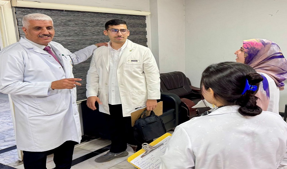 جولة تفقدية للسيد عميد الكلية لسير الامتحانات النهائية السريرية