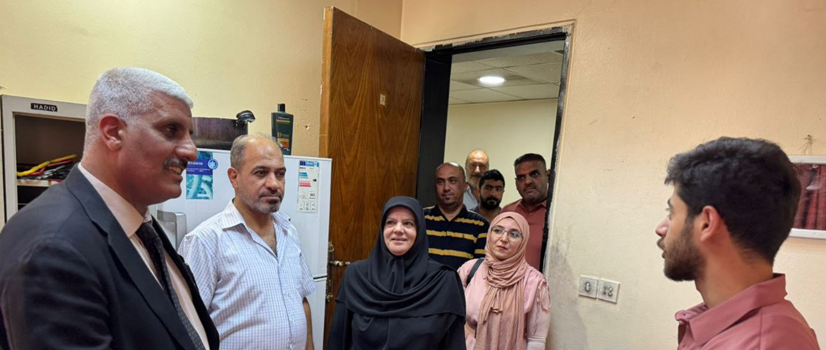 السيد عميد الكلية يتفقد الأقسام الداخلية للطلبة ويطلع على واقع الخدمات