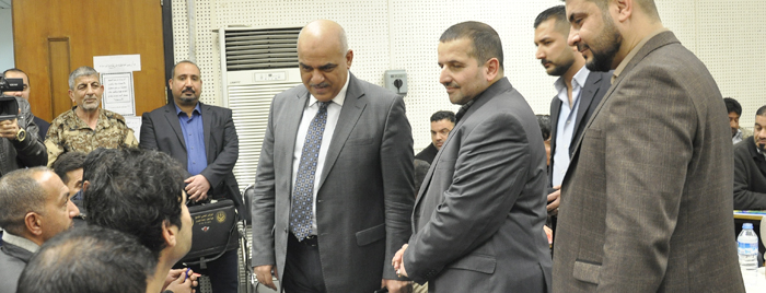 زيارة السيد رئيس جامعة النهرين لدورة المسعف الحربي في كلية الطب/جامعة النهرين ... وحدة الاعلام