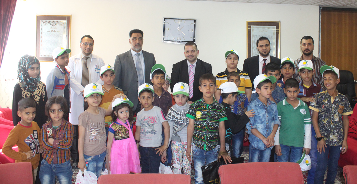 زيارة موسسة اليتيم الخيرية لكلية الطب / جامعة النهرين ... وحدة الإعلام 