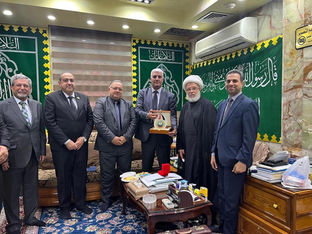 استقبال معتمد المرجعية الدينية العليا للسيد عميد الكلية