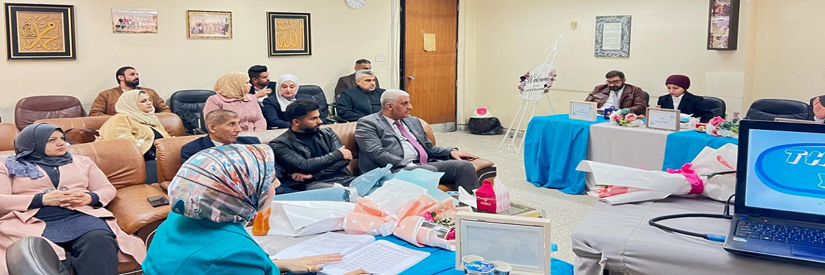 مناقشة طالبة بورد  هديل عبد الجليل ابراهيم في اختصاص الكيمياء المرضية 