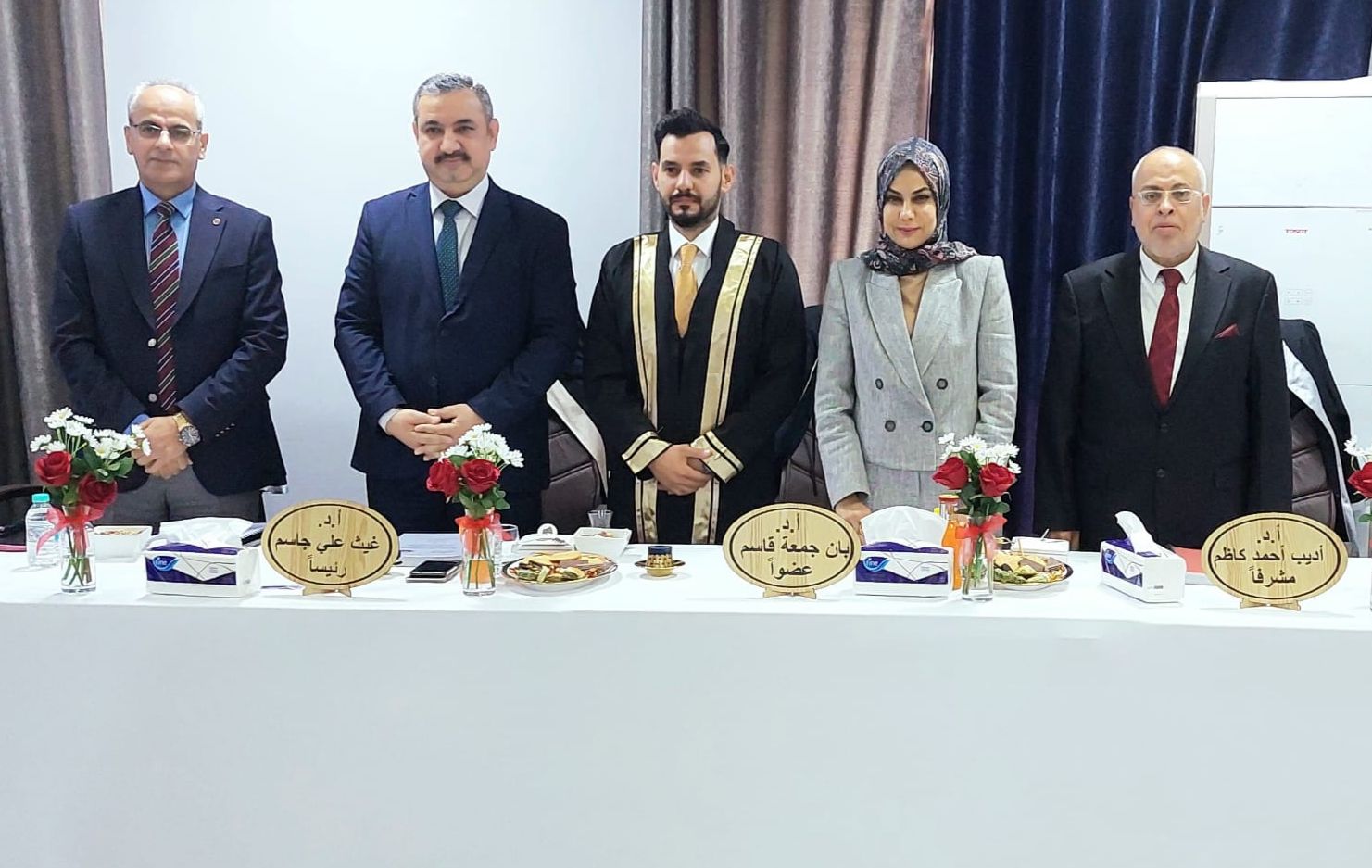 مناقشة رسالة طالب الماجستير(بكر عماد نجم)