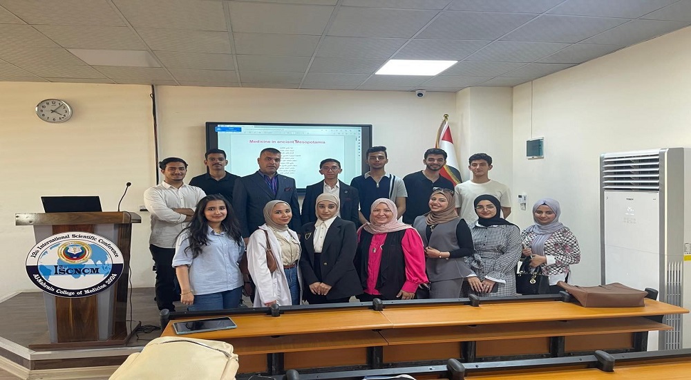 طلبة المرحلة الاولى يقدمون عروض عن تاريخ الطب في وادي الرافدين