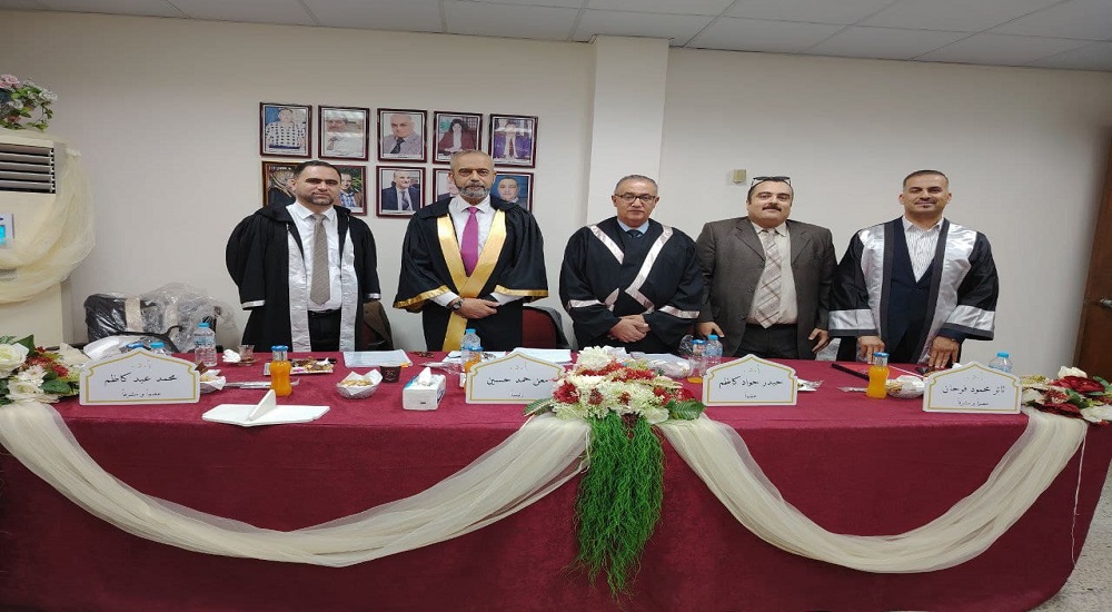 مناقشة بحث الطبيب عبدالله محمدبهيج موسى طالب اختصاص التشريح والاجنة السريري في فرع التشريح البشري