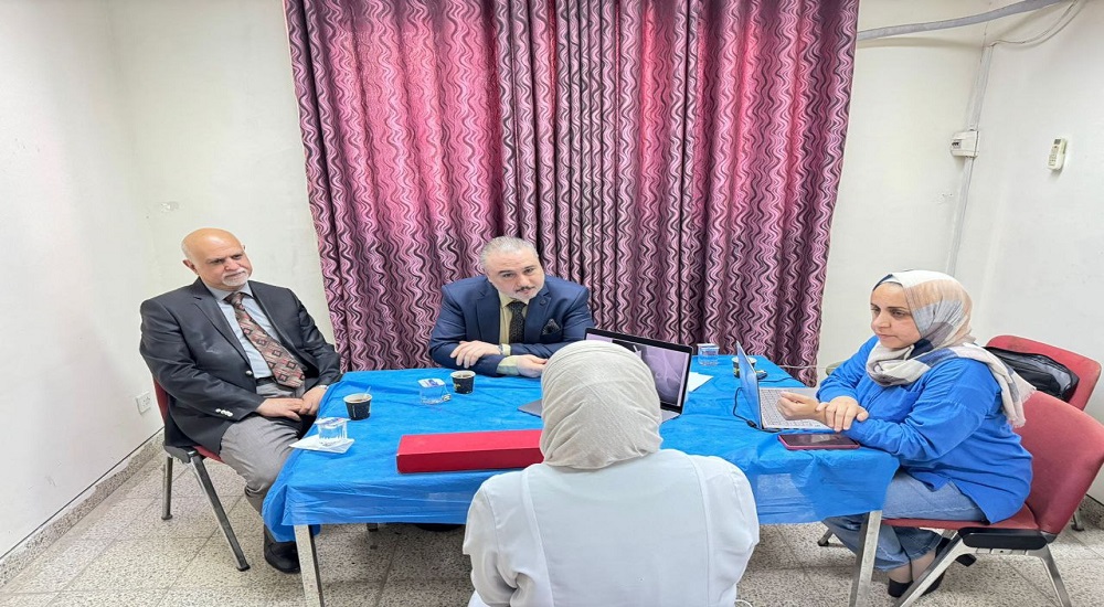 شارك السيد رئيس جامعة النهرين مع عميد كلية الطب جامعة النهرين وعميد كلية طب الكندي في الامتحانات السريرية لمادة الجراحة