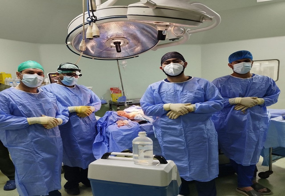 عملية مشتركة لفريق جراحي في مدينة الامامين الكاظمين ع الطبية رفع ورم في الرقبة اليمنى لطفلة تبلغ من العمر ثلاثة اعوام